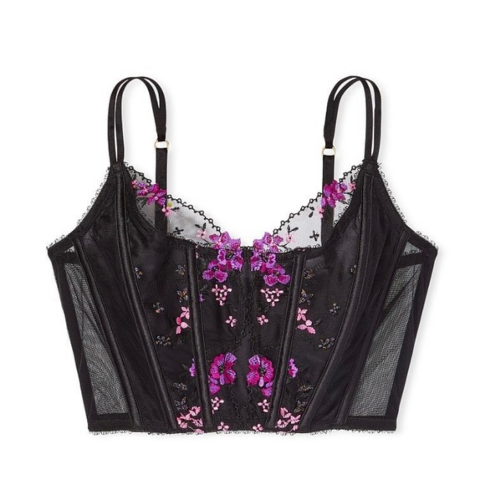 Very Sexy floral embroidery corset top - Picture 1 of 6